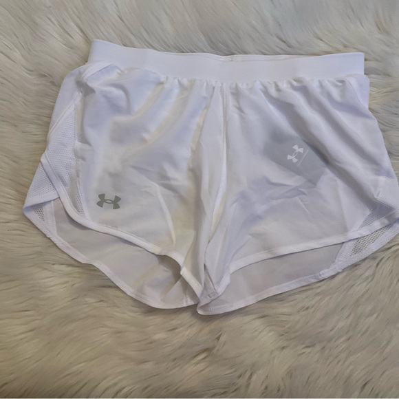 Under Armour UA Fly-By 2.0 Shorts - NWT - Medium - White / Reflective - Picture 6 of 12